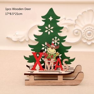 Santa Claus Wooden Pendants Ornaments for Xmas Christmas - Big Elk